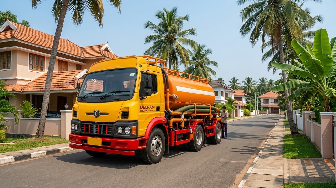 Deepam Cleaning Service compact residential vacuum tanker truck