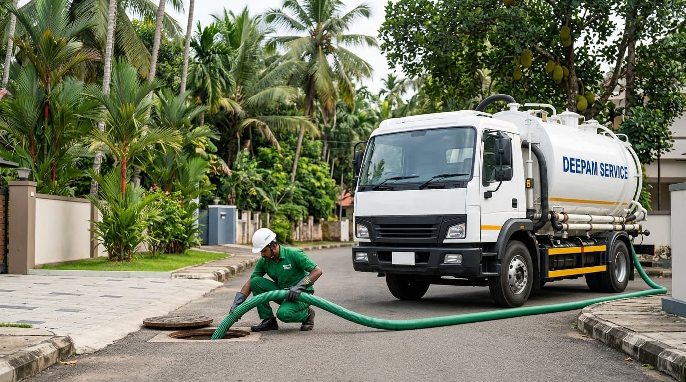 Deepam Cleaning Service high-capacity vacuum septic tanker truck